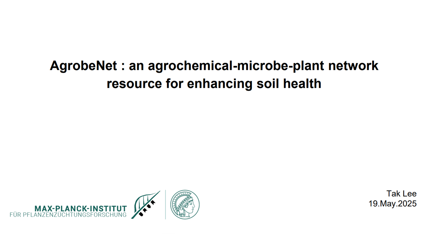 [초청세미나] AgrobeNet : an agrochemical-microbe-plant network resource for enhancing soil health 첨부 이미지