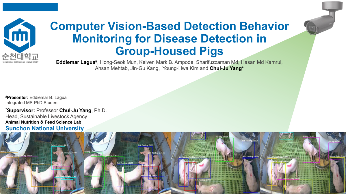 [세미나] Computer Vision-based Behavioral Monitoring for Disease Detection in Group-housed Pigs 대표이미지